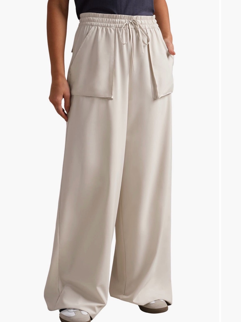 RHONE LIGHT PINK Wide-Leg Drawstring Utility Pants
